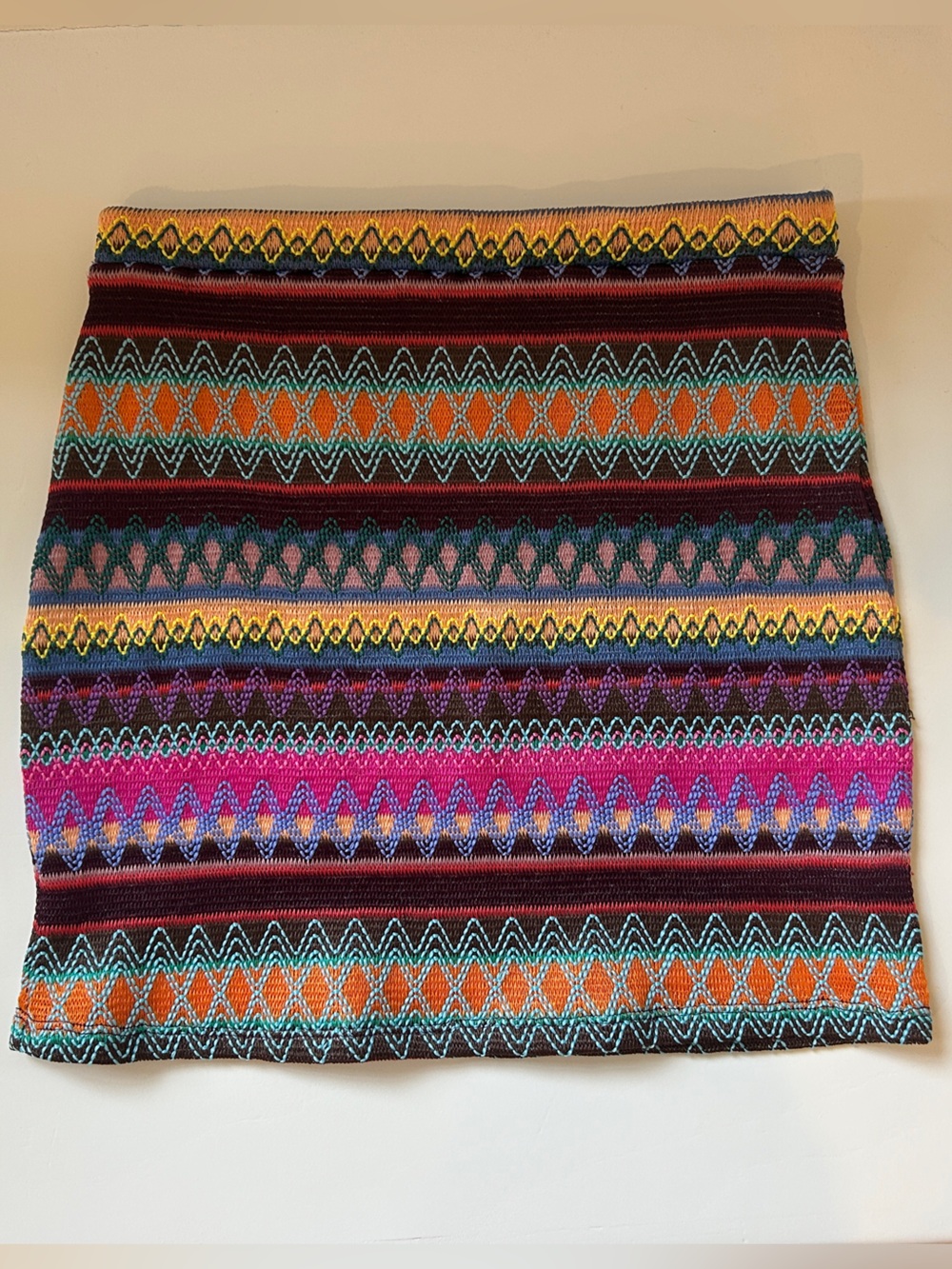 Multicolor Patterned Women’s Knit Skirt